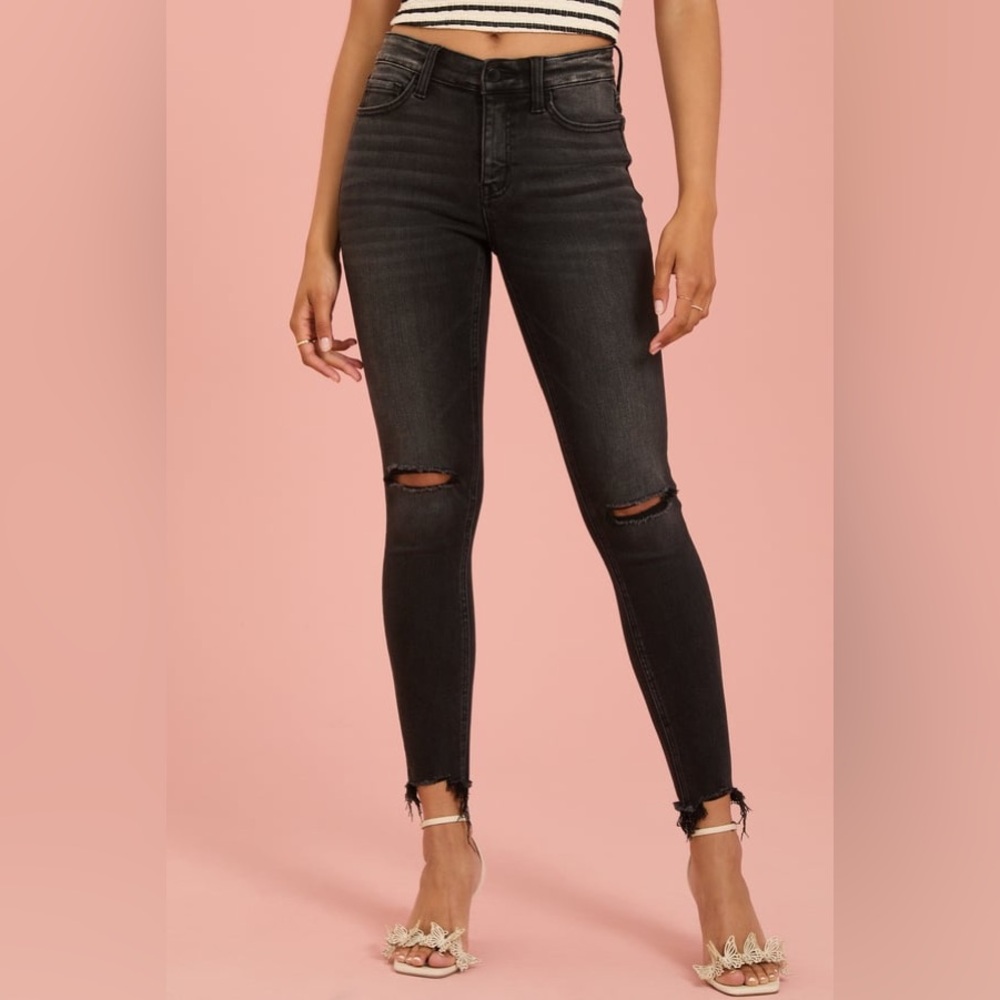 DL1961 Black Denim, distressed,  size 27